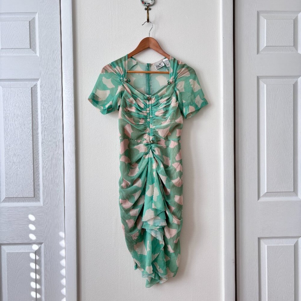 Beguile By Byron Lars Ginkgo Ruched Sheath Dress - image 2